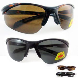 2 NEW Polarized Wrap Sheild All Sport Sunglasses
